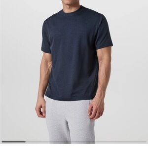 Vuori Short Sleeve Ponto Tee - Relaxed Fit in Midnight Heather